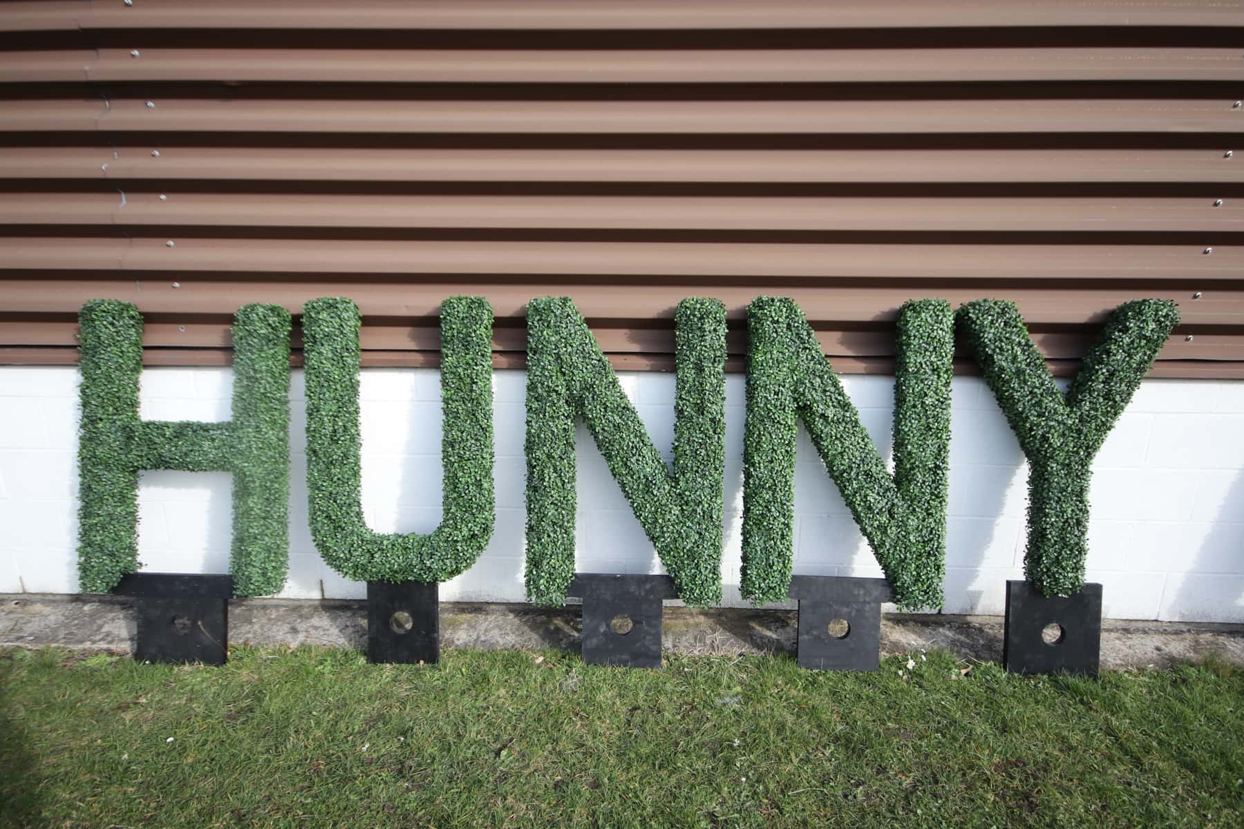 Bespoke Artificial Topiary Letters, Numbers & Shapes Design Example